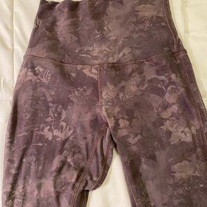 Purple floral lululemon align leggings